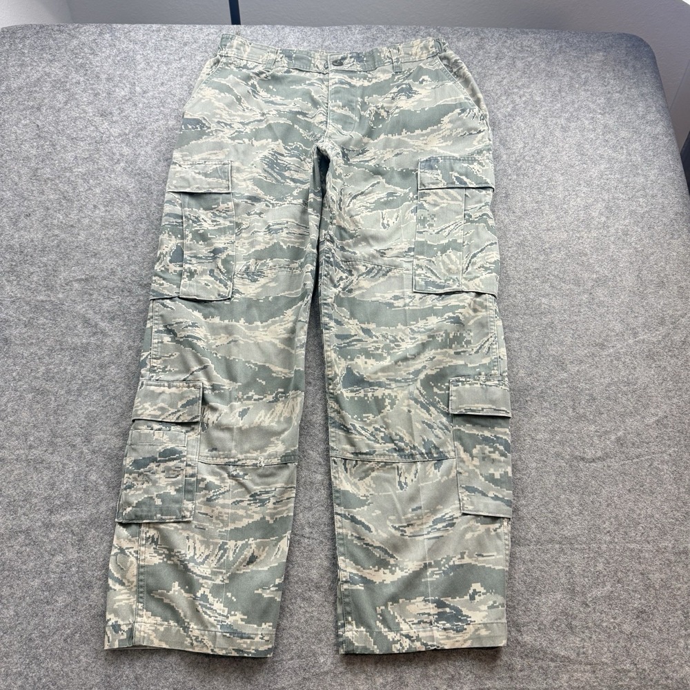 US Air Force ABU Pants Mens 34 Short Digital Tiger Stripe Camo Cargo Utility